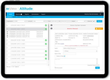 Maveo ICV file sharing user-interface example